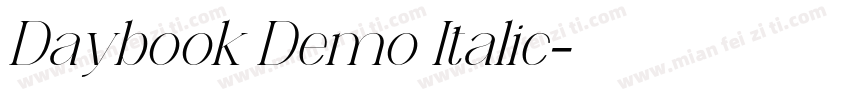 Daybook Demo Italic字体转换